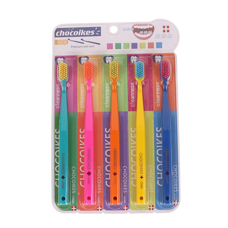 

5 шт. ультрамягкая зубная щетка цветная мужская женская взрослая бытовая зубная щетка ортодонтическая зубная щетка гигиена полости рта для чувствительных десен