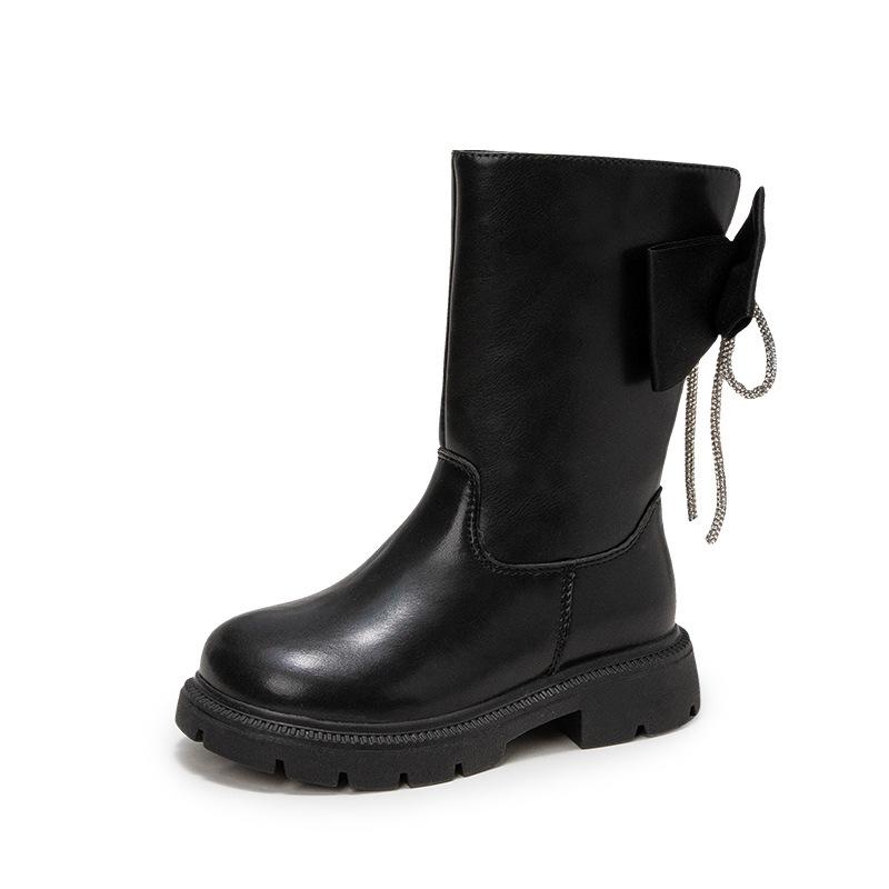 Children's Boots 2025 New Popular Spring and Autumn Girls Martin Boots Women's Treasure Boots Autumn and Winter Little Girl Leather Boots