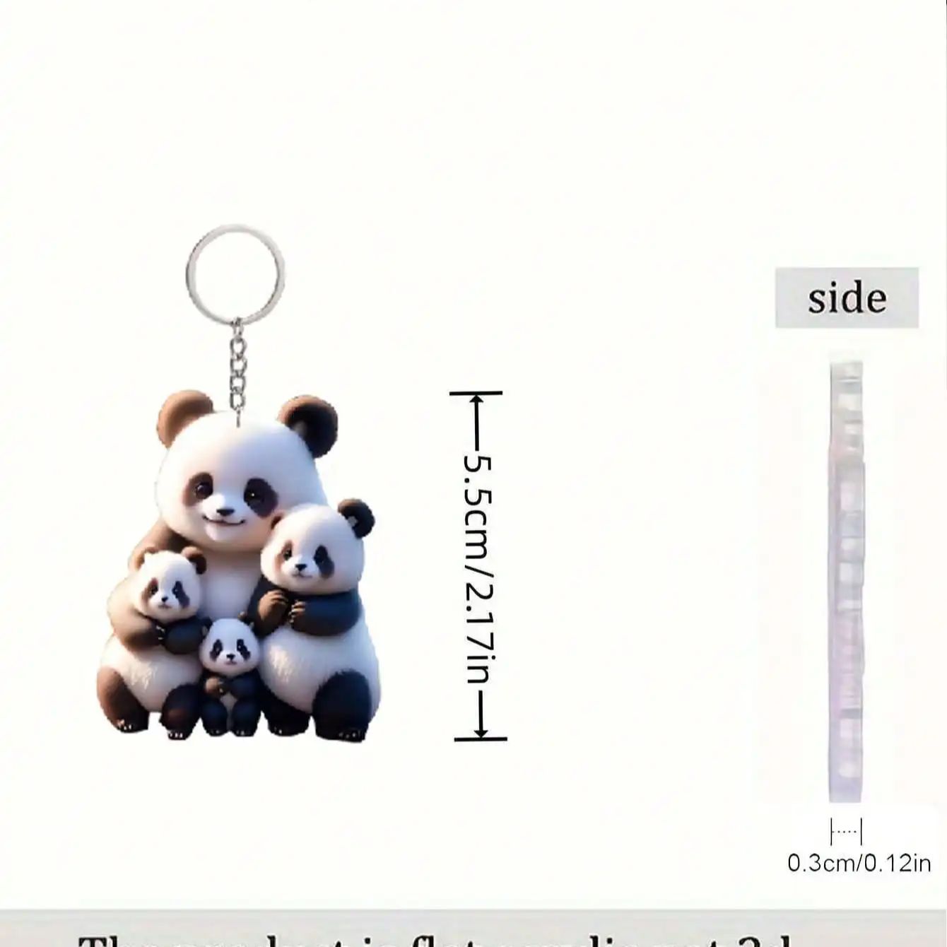 

Panda Family Keychain, Cute and Innovative Keychain, DIY Gift, Backpack Pendant Accessories Multi functional and Unique Keychain