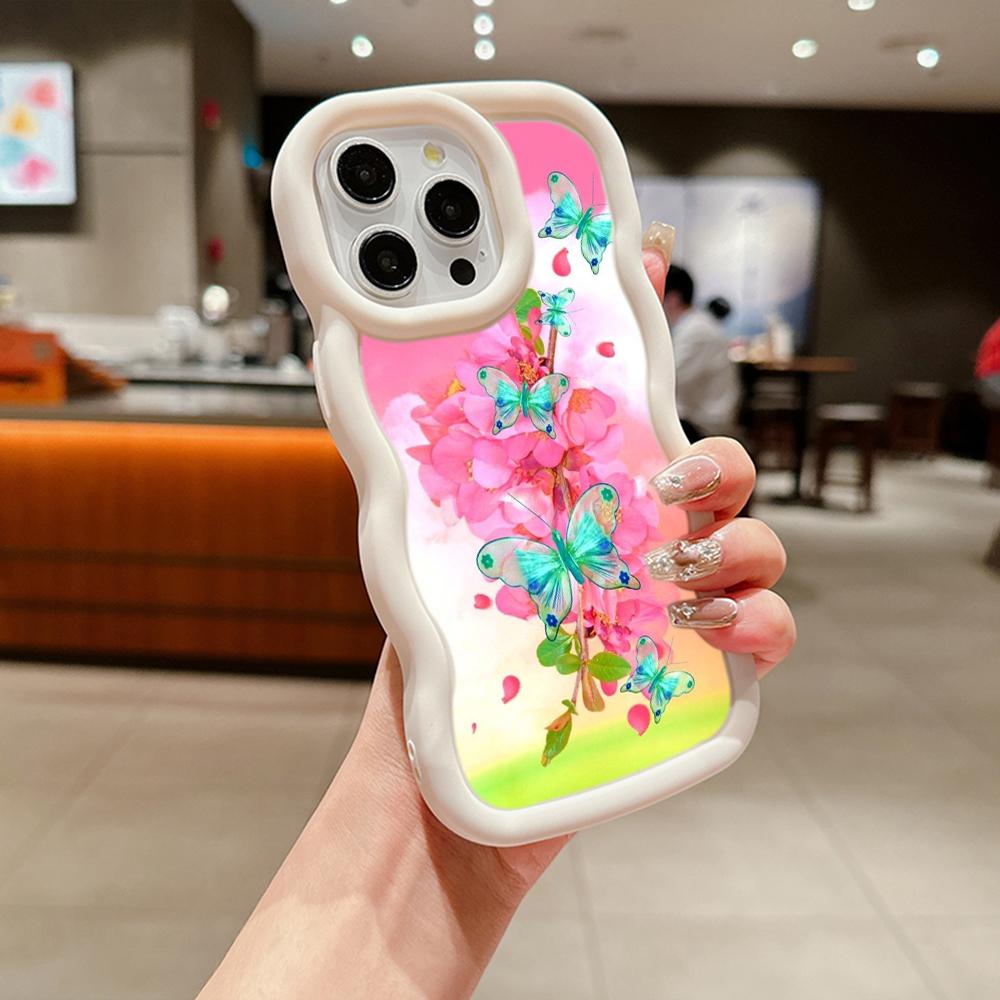 Macaron Soft TPU Phone Case for Xiaomi Poco X3 X5 X6 M6 Pro Redmi 12C 13C Redmi Note 10 11 12 13 Pro 10s 11s 12s Cover Ae65 Butterfly Flower Art Cute