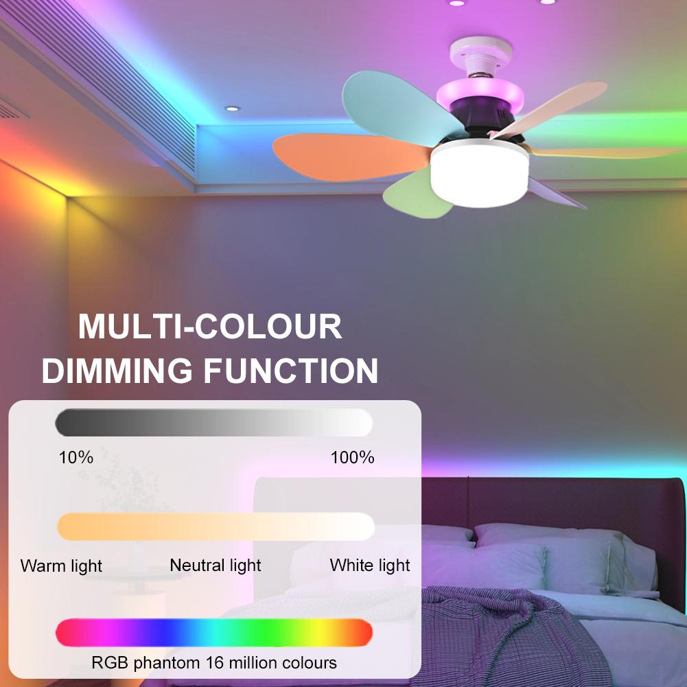 40W Flush Mount Ceiling Fan Lamp with Remote Decorative Ceiling Fanlight Stepless Dimming Small Ceiling Fanlight for Living Room