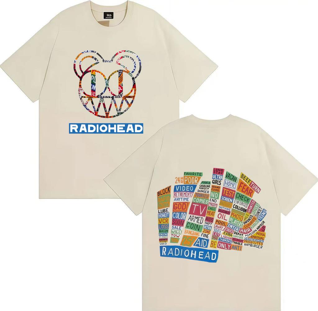 Radiohead T Shirt Hot Sale Popluar T Shirts Mens Womens Short Sleeves Aesthetic Oversized Loose Casual High Street Y2K Clothing