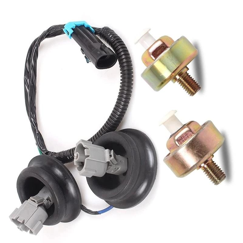 New 2PCS Knock Sensor w/Harness For Buick Cadillac Chevy GM LS1 LQ4 LQ9 6.0 5.3 5.7 12601822 12589867 10456603 Replacement Parts