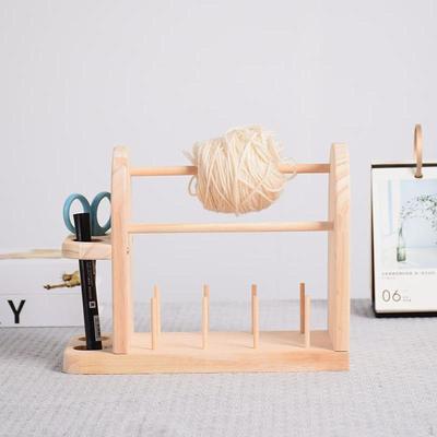 Wooden Crochet Yarn Holder Stable Ball Dispenser Stand Organizer for Crocheting