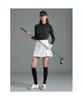 BEANPOLE GOLF [B_Under] Women'S Texture Mix Collar Long Sleeve T-Shirt Black