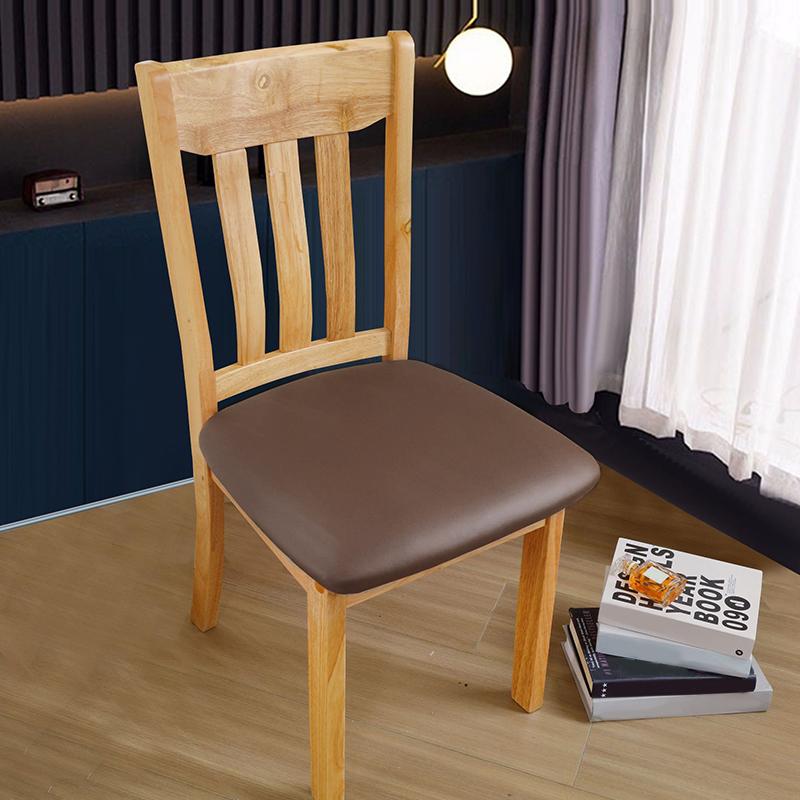 1PC PU Leather Dining Soft Cushion Chair Covers Restaurant Chair Covers Hotel Chair Cushion Covers Removable Suit for 36-48cm
