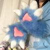 Faux Furs Plush Cats Claw Gloves Fursuit Animal Foxes Paws Mittens Halloween Cosplay Costume Accessories Adult Kids