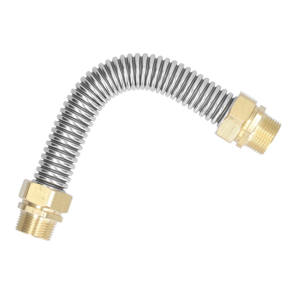 G3/4 Male Thread Air Conditioner Connecting Pipe Stainless Steel Corrugated Hose for Fan Coil Water