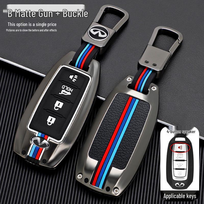 2020 Infiniti QX50/QX60 Key Cover: Metal Shell Key Bag with Buckle for Car Modification