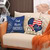 4pcs/Set Cross-Border US Independence Day Pillow Cover Letter Sofa Cushion Cushion Cover Household Goods Without Pillow Core