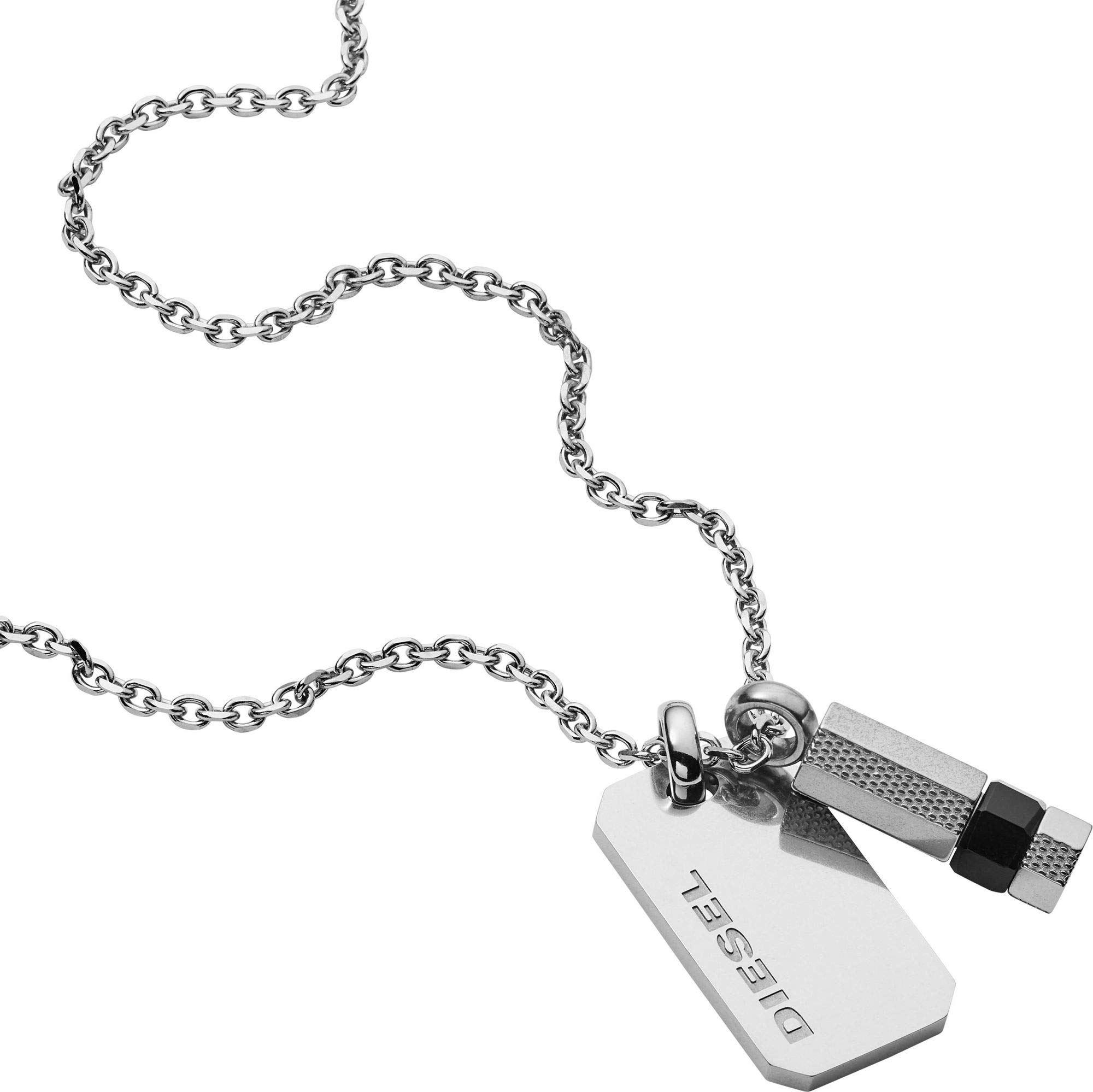 

Diesel Men s Stainless Steel Necklace with Pendant DX1156040