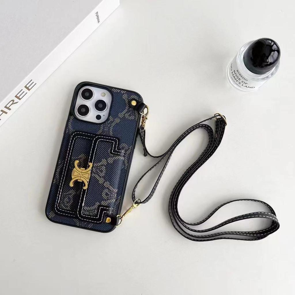 Funda bandolera para teléfono y tarjetero para Apple 15 Pro Max/14 Pro para mujer - Protectora con monedero y ranura para tarjetas.