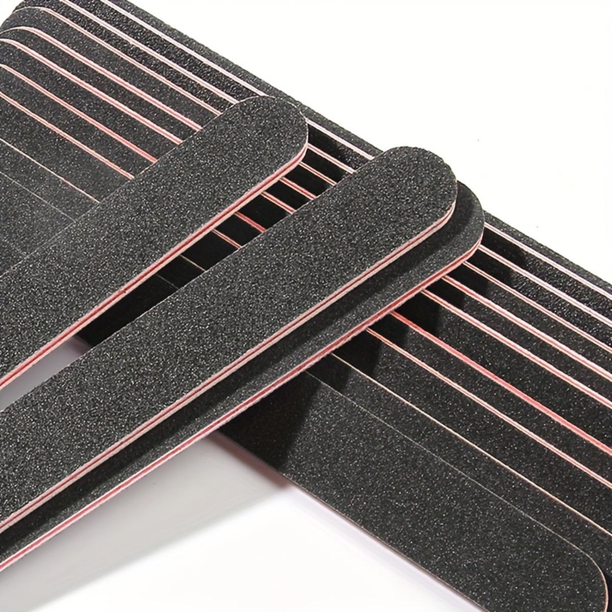 

Professional individual nail file set, 8-piece set, black matte nail tools and filing files, washable individual nail files.