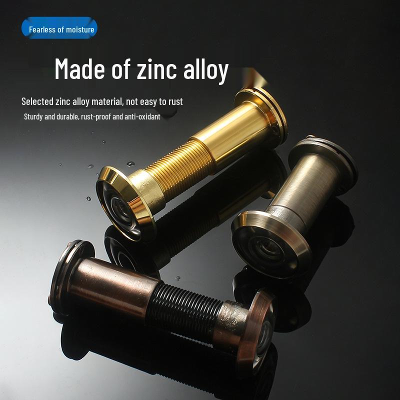 Zinc Alloy Anti-theft Peephole with Anti-pry and Anti-disassemble Features for Main Doors (14/16mm Diameter).
