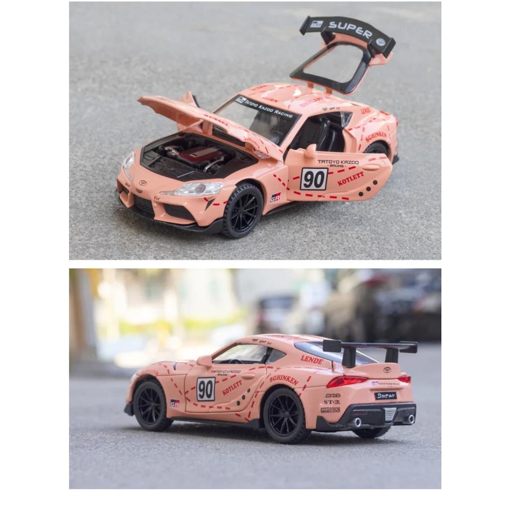 1/32 Toyota Supra GT4 Concept Alloy Sports Car Model Diecast Metal Toy Vehicles Model Simulation Sound and Light Kids Toy Gift