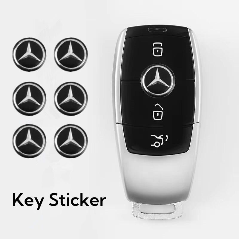 CRE1 Car Remote Key Sticker Aluminum Emblem Decoration Decal For Mercedes Benz AMG W203 W204 W205 W209 Interior Mouldings YSTZ-BENC