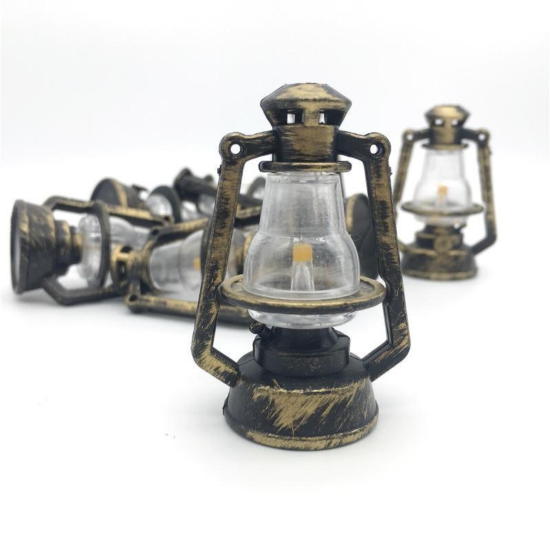 Retro Mini Coal Oil Lamp DIY Landscape Decor Vintage Kerosene Lamp Miniature Shooting Prop Home Decoration Accessory