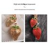 Strawberry Fruit Alloy Keychain: Cute Car Keyring & Bag Charm for Ladies