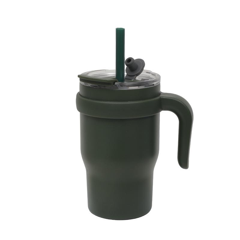 Vacuum 50Oz Big Mac Car Cup Men'S New Thermos Cup Double Layer With Straw With Handle Bingba Cup