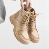 High-top Sports Shoes for Women 2025 Spring Flat Shoes Casual Versatile with Canvas Women Sneakers Outdoor Knight Women Boots