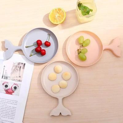 Kitchen Portable Tableware Cartoon Small Fish Shape Fruit Plate Snack Plate Dried Fruit Candy Creative Modern Cake Tableware