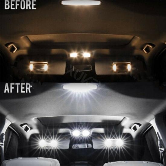 18x White LED Interior Light Bulb Map Reading Dome Lamp For 2009-15 Honda Pilot