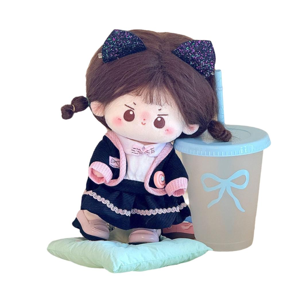 Cotton Material Doll Clothes Multicolor Miniature Dress House Accessories Doll Cap  Changing Game