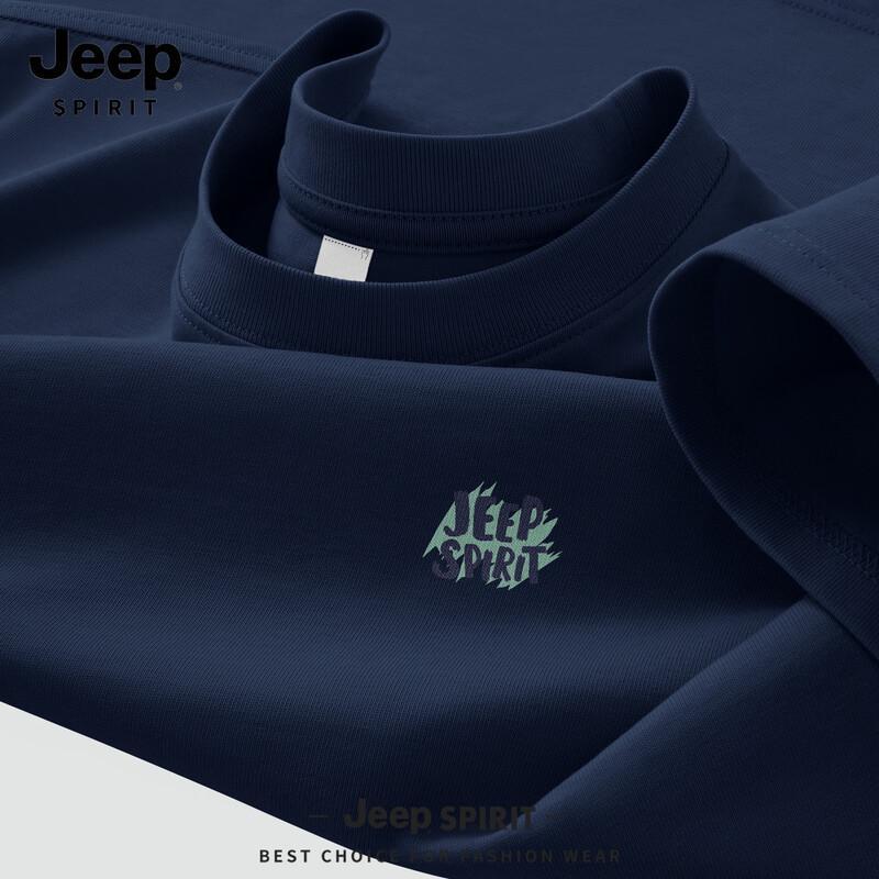 Jeep Spirit Men s Printed Round Neck 100% Cotton T-Shirt 3XL