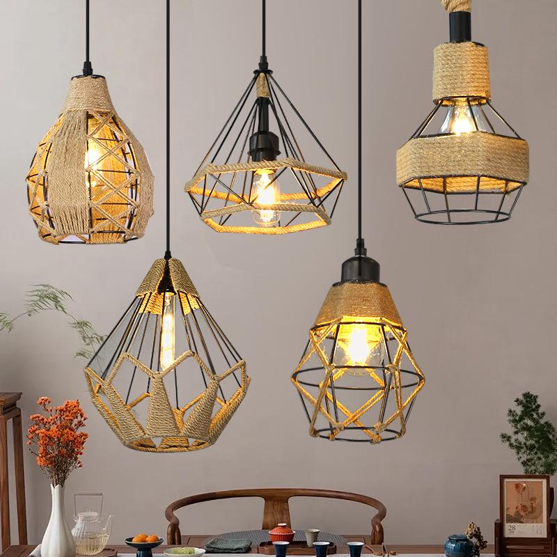 Zen Rattan Bamboo Woven Chandelier for Bedroom, Living Room, Bar, and Restaurant