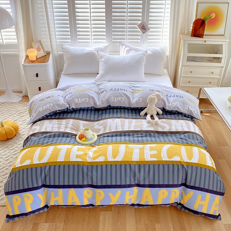 100% Cotton Floral Duvet Cover, Twin/Double, 150x200cm/230cm, Ideal for Student Dorms