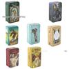 Pachet de Tarot Aurit cu Cutie de Fier și Instrucțiuni