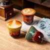 OLOEY Japanese Kiln Glaze Portable Bone China Coffee Mug