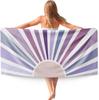 Boho Colorful Sun Sunshine Beach Towel, Sunrise Sunset Microfiber Beach Towels Oversized for Bathroom,Boho Quick Dry Travel Sand