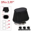 2Pcs Motorcycle Air Filter 2.35" 60mm Universal for Motor Car Bike Cold Air Intake High Flow Cone Filter Mushroom Head
