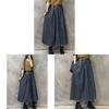 Cotton Blend High Waist Vintage Long Skirt For Women Spring Summer Casual Wear