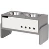 3 Height Adjustable Raised Dog Bowls, Dog Feeding Storage Station W/ Slow Feeder Mat, 2 Stainless Steel Bowls