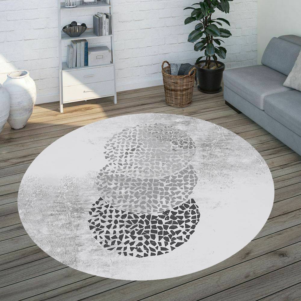 

Rovigo Home Моющийся круглый ковер с принтом RHM7314-SD392 100x100 серый