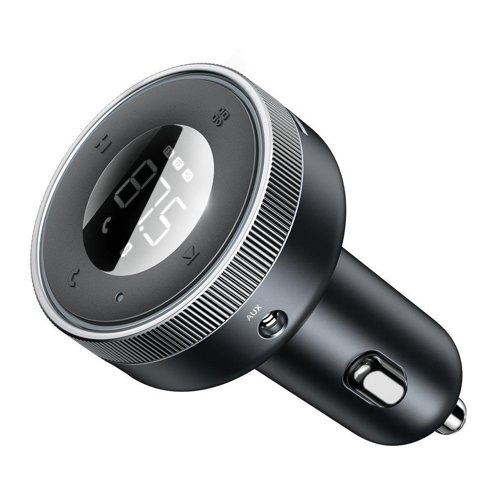 FM vysílač MP3 přehrávač nabíječka do auta LED 2x USB Bluetooth černý