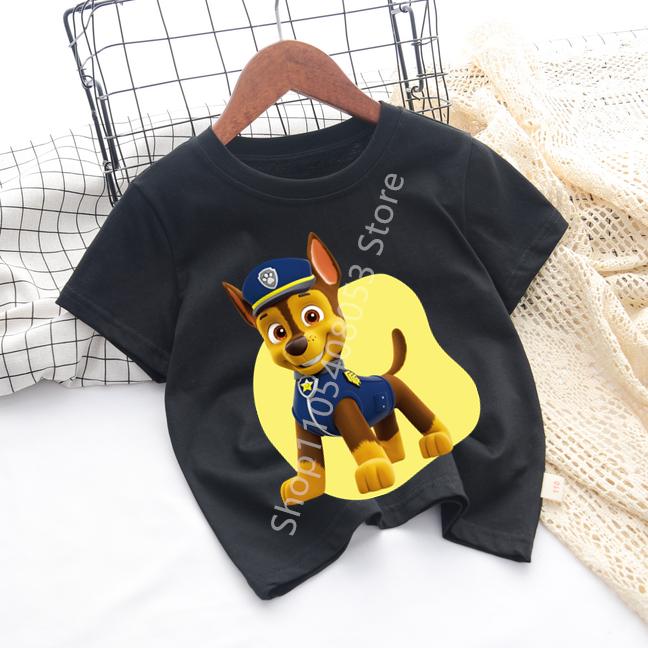 Paw Patrols Baby TShirt Girls Boys Clothes Cartoon Anime Chase Skye Figure Printed Toddler Tops Summer Clothes Gift