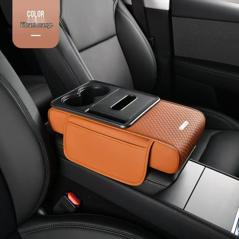 

High-End Multifunctional Car Armrest Riser: Tissue Box, Cup Holder, and More