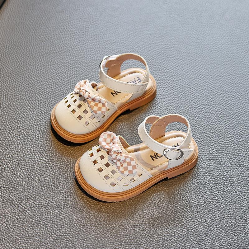 Girls Sandals Summer Soft Kids 2024 Non-slip Princess Flat Japan Wind Student Versatile Shoes Children's Fashion PU Casual Shoe