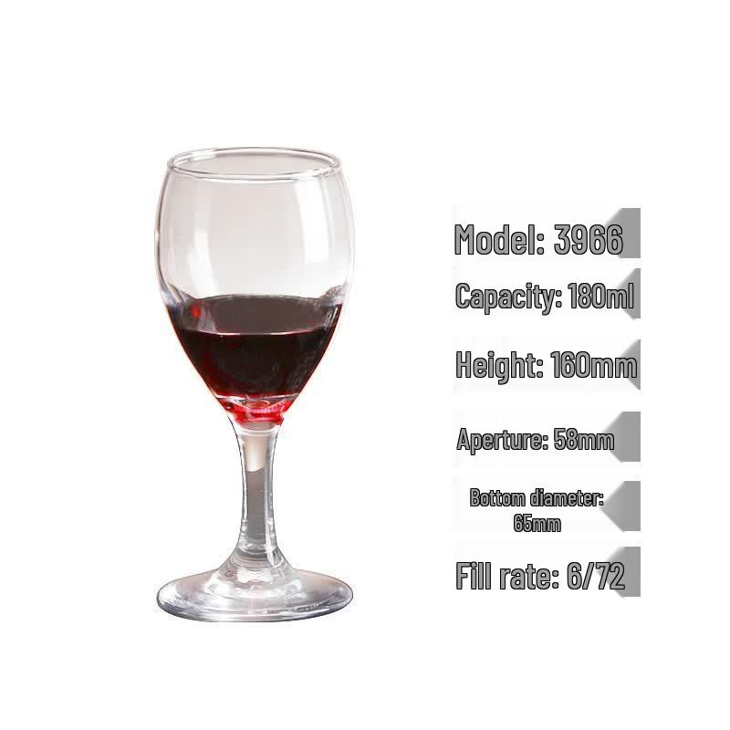 Shangqi 180ml Glass Red Wine Goblet Set (4 Pack)