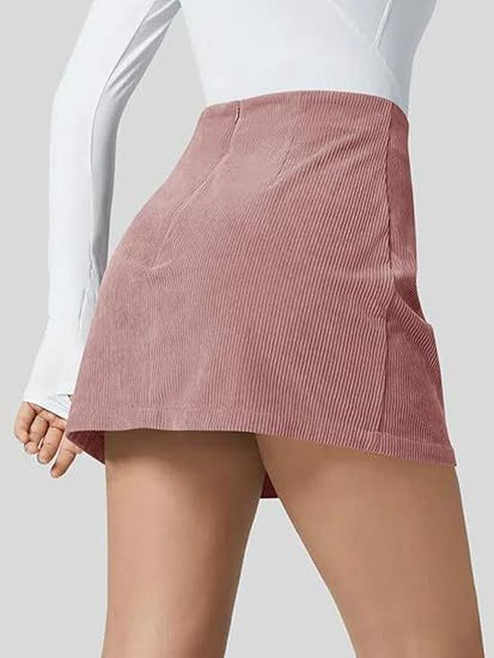Women's Corduroy High-Waisted A-line Pencil Mini Skirt - Autumn Casual Style