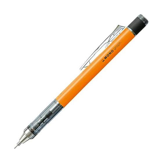 Tombow Mechanical Pencil 0.5mm MONO Monograph (Shake to Center) Neon Orange DPA-134D