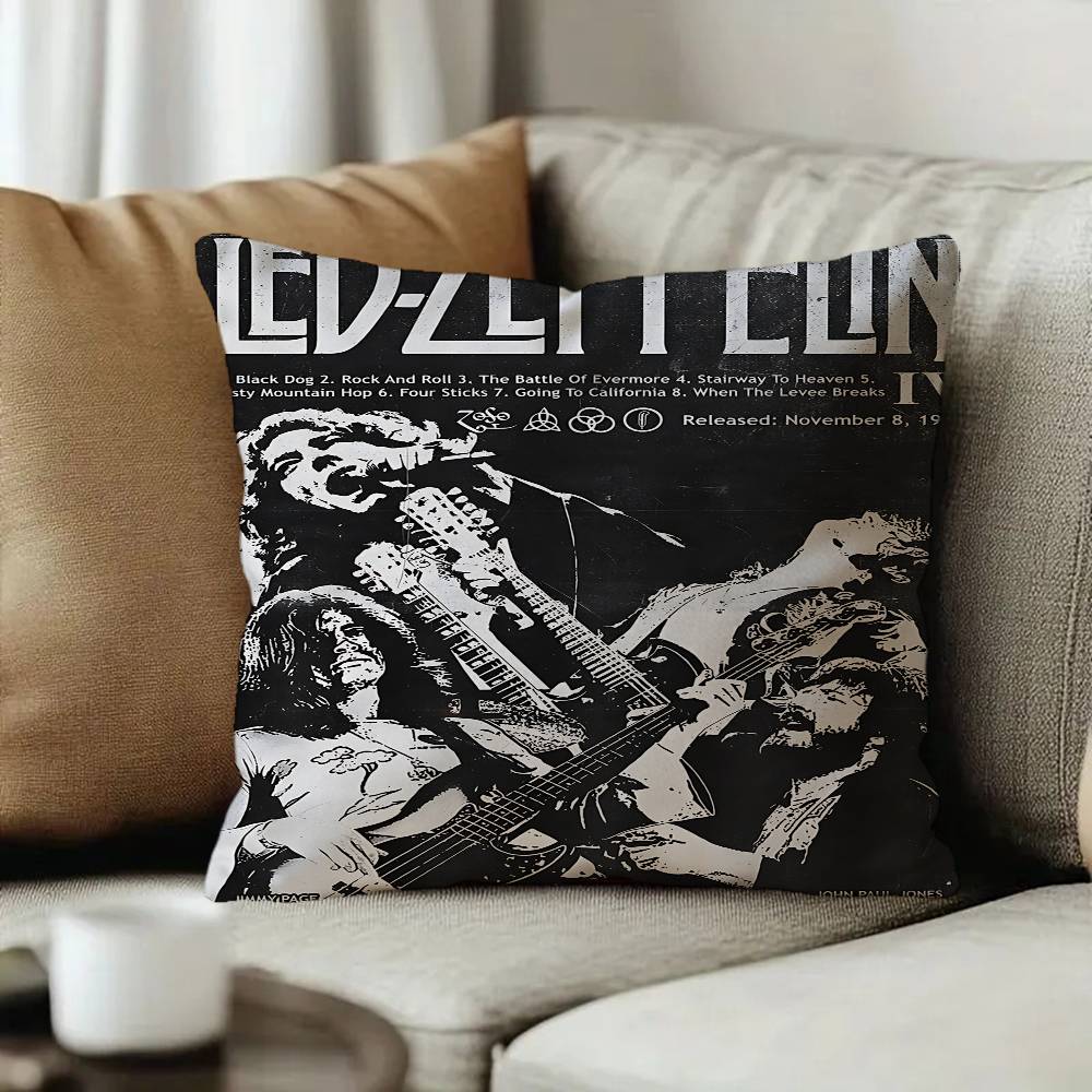 Band LLed ZZeppelin Pillow Cover for Bedroom Room and Living Room Sofa Decorative Cushion Cover