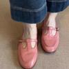 Ladies Flat Shoes Square Toe British Style Small Leather Shoes Women New Silver Single  Fashionable Mary Jane Shoes