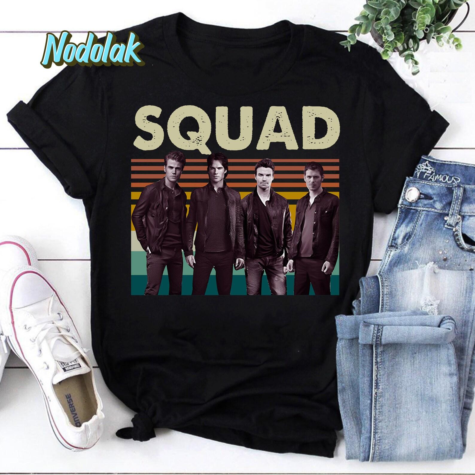 Damon Vampire Diaries Squad Vintage T-Shirt, The Vampire Diaries Shirt, The Vampire Diaries Movies Shirt XL
