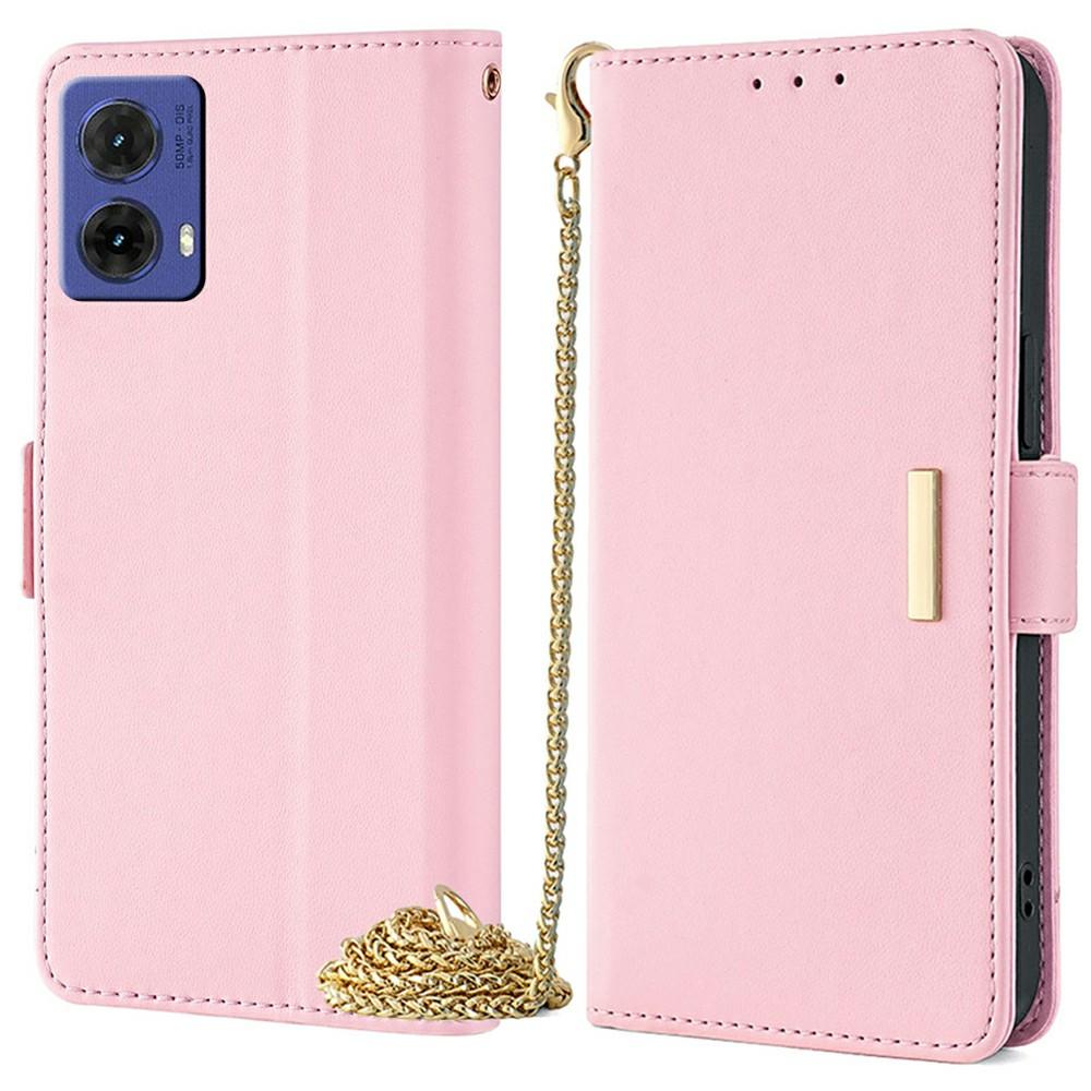 Für Motorola Moto G85 5G/S50 Neo 5G Hülle PU Leder Brieftasche Ständer Handyhülle mit Umhängegurt