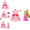 Fantasia Cosplay Halloween de Desenho Animado da Princesa Peach do Super Mario
