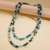Shell Crystal Geometric Beaded Stacked with Sweater Chain Bohemian Vacation Vintage Necklace